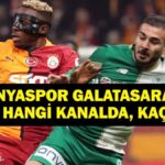 Konyaspor Galatasaray hangi kanalda maç, şifresiz mi? Konyasor Galatasaray’ın maçı ne zaman, saat kaç? Ziraat Türkiye Kupası Konyaspor Galataray İlk 11