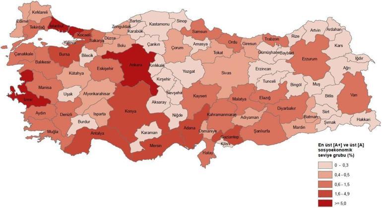 Türkiye'nin sosyo -ekonomik seviyesi netleşti